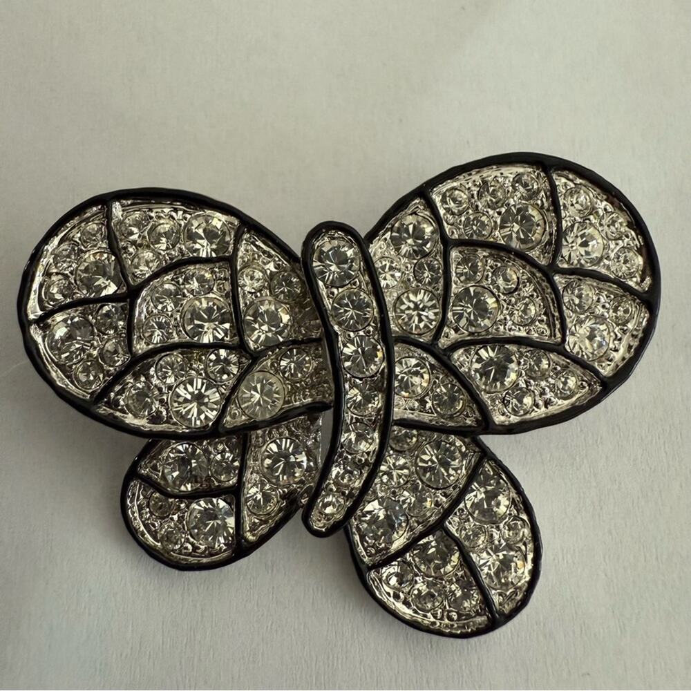Kjl Kenneth Jay Lane Butterfly Brooch Pin Vintage - image 2